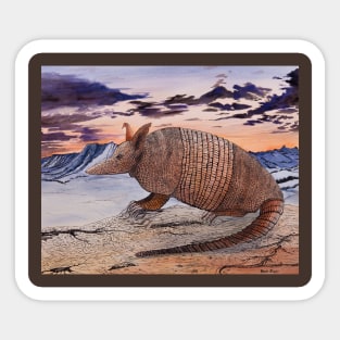 Armadillo Sunset Sticker